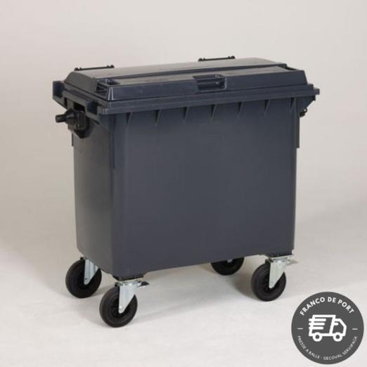 Conteneur roulant 660 litres à timon d'attelage - DECOVAL SERVIPACK