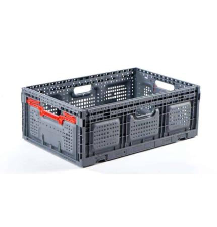 Bac plastique Pliable 600 x 400 x 219 mm Ajouré Gris