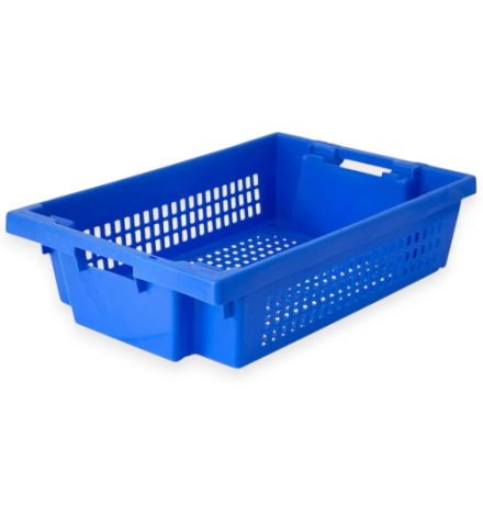 Bac plastique ajouré emboitable gerbable par rotation 600x400x150
