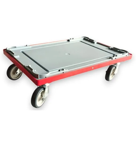 Chariot avec couvercle pour bacs euronorm 600x400