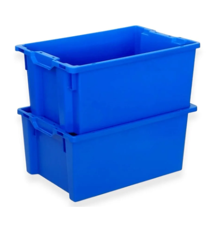Bac plastique plein 600x400x270 gerbable emboitable - BAC-LAND PACK