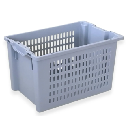 Achat Caisse plastique Euro fond plein parois ajourées 600x400x350