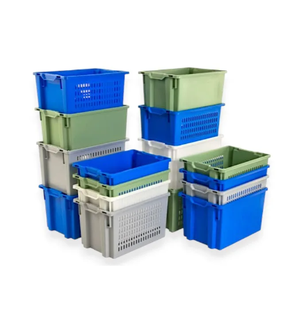 Vente Bac emboitable parois pleines fond ajouré 600x400x350 (BAC-LAND PACK)
