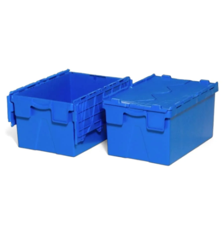 Caisse navette à couvercles solidaires 600x400x265 - BAC-LAND PACK