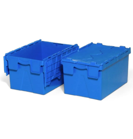 Bac emboitable à couvercles solidaires 600x400x365 - BAC-LAND PACK