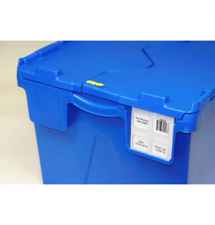 Bac à couvercles solidaires 600x400x400 emboitable à vide - BAC-LAND PACK