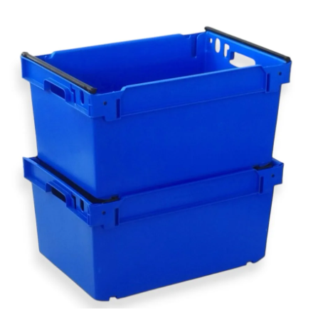 Bac plein emboîtable et gerbable sur rabats 600x400x300mm - BAC-LAND PACK