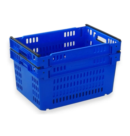Vente Bac fond plein parois ajourées emboîtable gerbable 600x400x300 mm (BAC-LAND PACK)