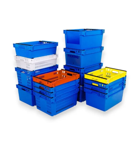 Achat Bac picking emboîtable gerbable sur rabats 600x400x200