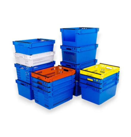 Vente Bac Picking emboîtable gerbable avec barres rabattables 600x400x300 (BAC-LAND PACK)