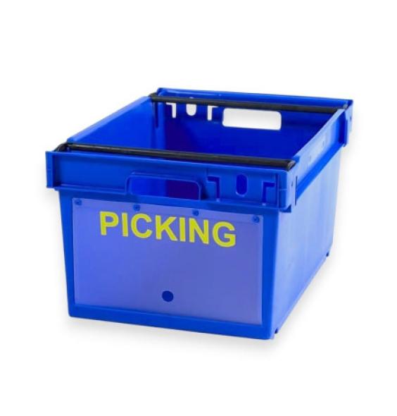 Bac Picking Euronorm à porte translucide 600x400x300 emboîtable gerbable