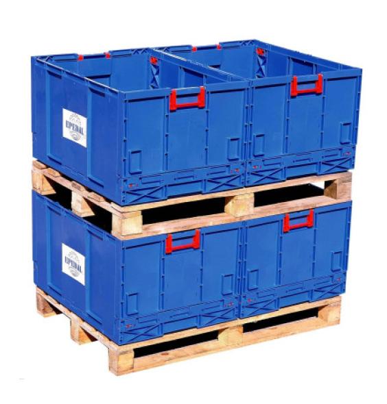 Fabricant Grand bac pliable avec roulettes 800 x 600 x 590