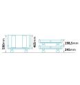 Comparateur Grand bac pliable avec roulettes 800 x 600 x 590