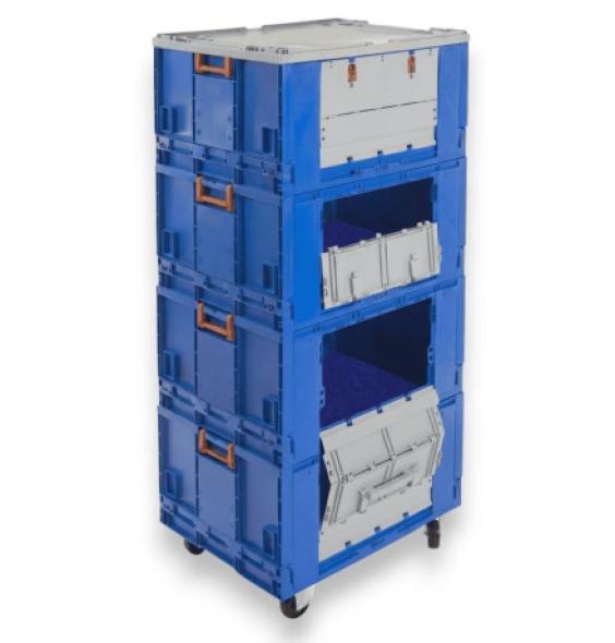 Achat Bac plastique pliable à porte pour picking 800x600x465