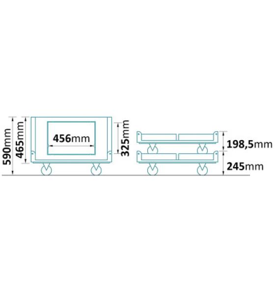 Achat Bac picking pliable à roulettes 800 x 600 x 590