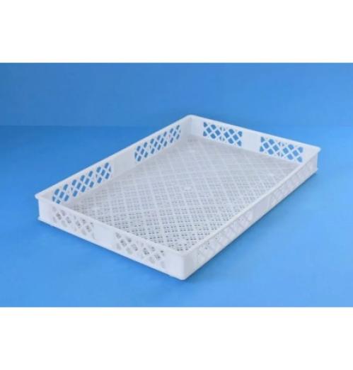 Bac plastique plat ajouré - sans réhausses 600x400x59 - BAC-LAND PACK