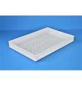 Bac gerbable contact alimentaire 600x400x59 fond ajouré parois pleines