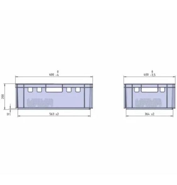 Prix Bac à viande E2 600x400x200 gerbable