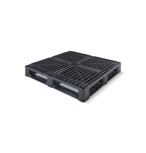 Palette plastique 1140x1140 plateau ajouré 6 semelles médium - BAC-LAND PACK