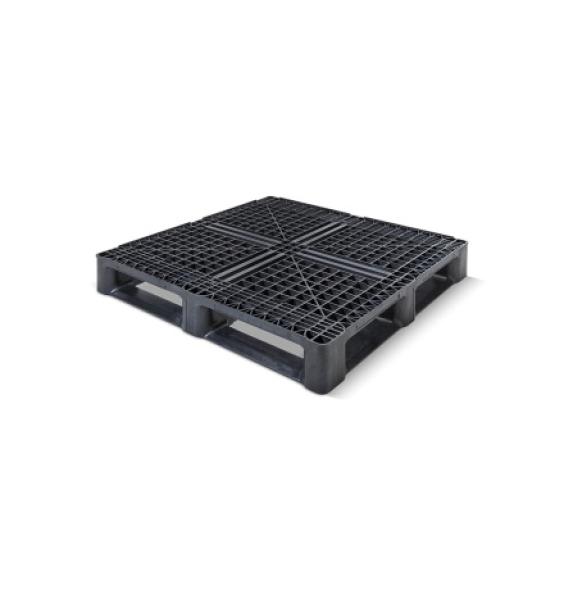 Palette plastique 1140x1140 plateau ajouré 6 semelles médium