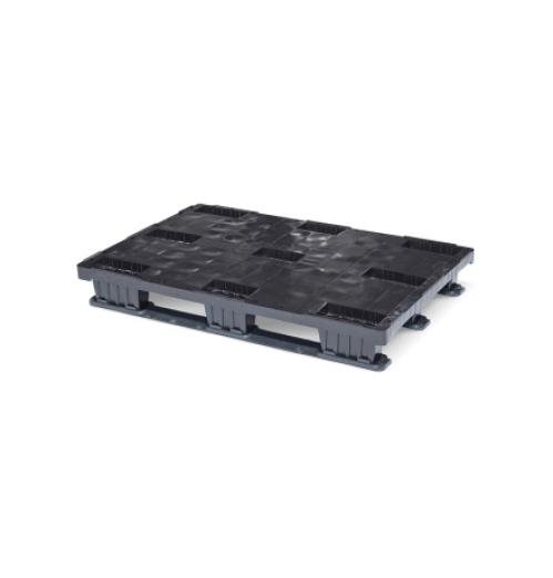 Palette plastique légère 1200x800 Plateau plein 3 semelles - BAC-LAND PACK