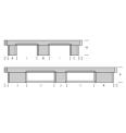 Vente Palette plastique 1300x1100 lourde Plateau ajouré 3 semelles (BAC-LAND PACK)