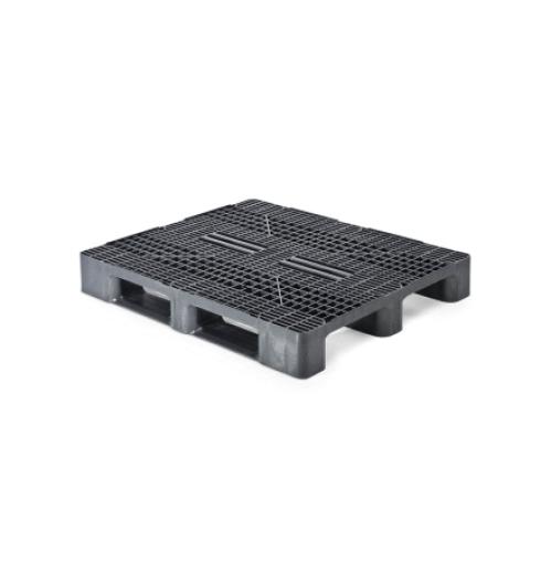 Palette plastique lourde 1200x1000 Plateau ajouré 3 semelles - BAC-LAND PACK