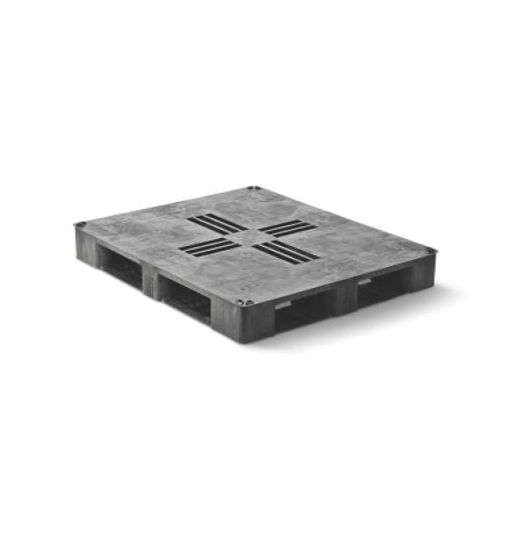 Achat Palette 6 semelles 1200x1000 Plateau plein - plastique