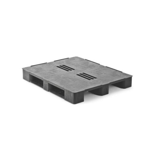 Palette 120x100 lourde Plateau plein 3 semelles - plastique - BAC-LAND PACK
