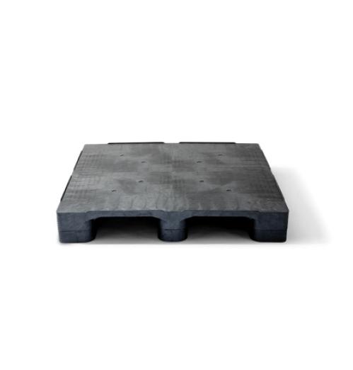 Palette 1200x1200 plateau plein 3 semelles plastique lourde - BAC-LAND PACK