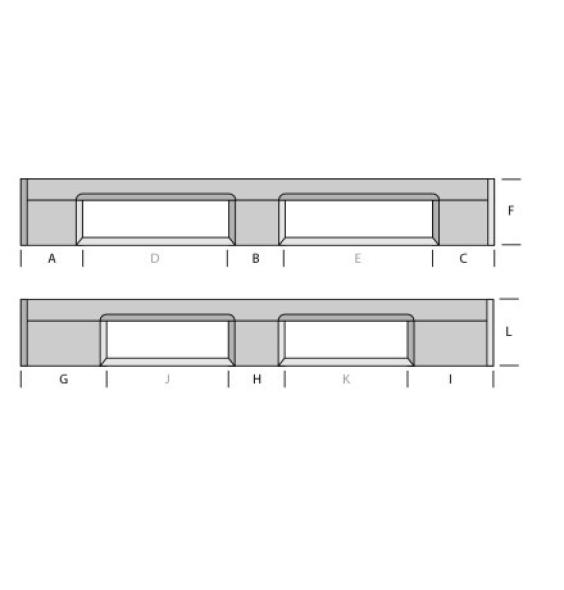 Vente Palette plastique CP9 1140x1140 ajourée 6 semelles (BAC-LAND PACK)