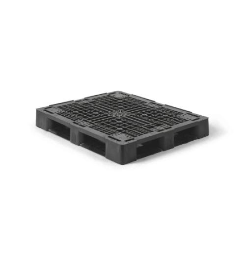 Palette plastique chimie CP6 1200x1000 ajourée 6 semelles - BAC-LAND PACK