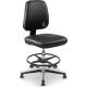 Chaise antistatique haute à repose-pieds GREF 215 (GRE) tissu / simili