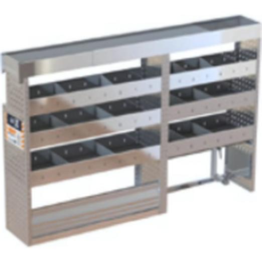 Meuble aluminium complet Utilitaires moyens - gauche - HABRIAL MANUTENTION Dpt AUTO EQUIPEMENT