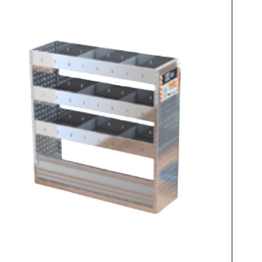 Etagères aluminium Fourgons Utilitaires moyens - côté droit - HABRIAL MANUTENTION Dpt AUTO EQUIPEMENT