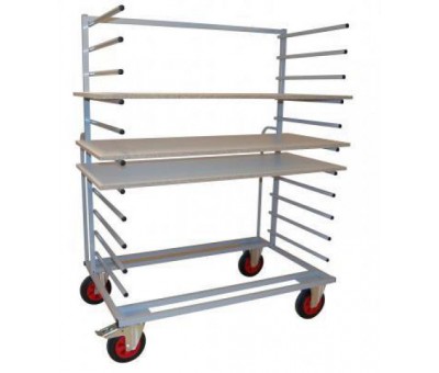 Chariot porte panneaux à barres