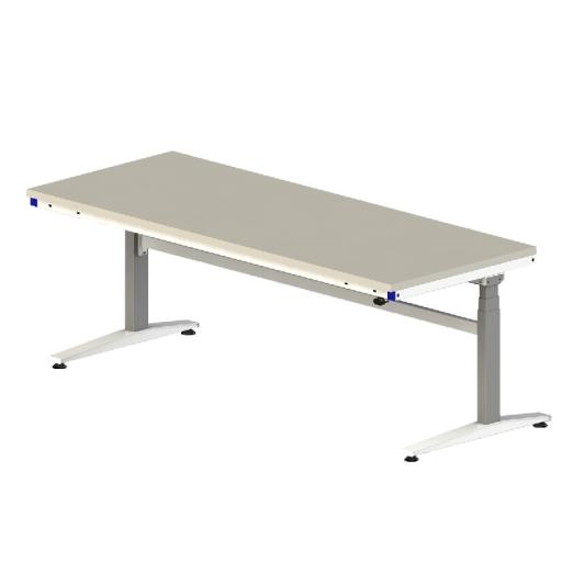 Table de travail réglable en hauteur - mélaminée à réglage électrique - SANCHEZ