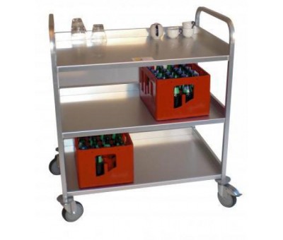 Chariot desserte aluminium 3 niveaux