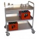 Chariot desserte aluminium 3 niveaux