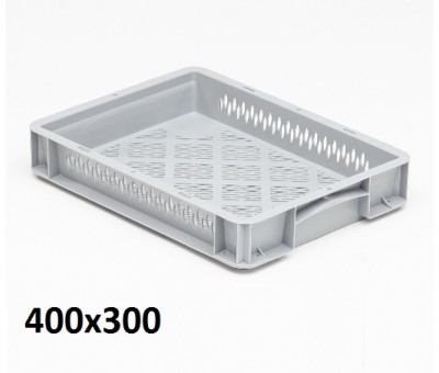Bac plastique gerbable ajouré Euronorme, 400x300