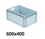 Caisse plastique pleine gerbable Euronorme, 600x400 - BAC-LAND PACK