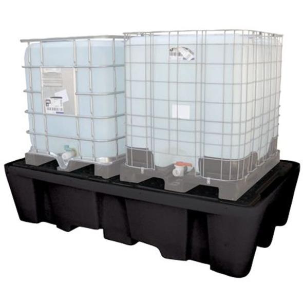 Bac de rétention 2 conteneurs IBC CUBI-PE 2