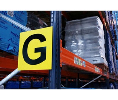 Panneau signalétique d’entrepôt pour allée et zone