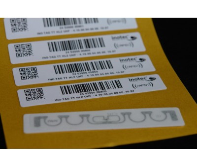 Etiquette RFID à transfert thermique sur support synthétique