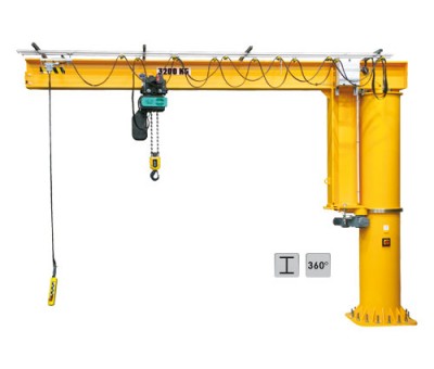 Potence sur colonne à rotation totale et flèche inversée