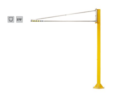 Potence légère porte outil sur fût à flèche triangulée