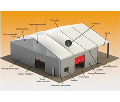 Bâtiment modulaire démontable TRADISTOCK