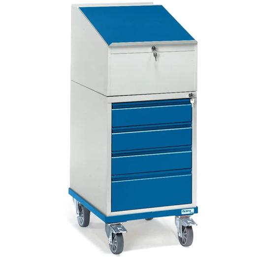 Pupitre roulant caisson et tiroirs - AVMD