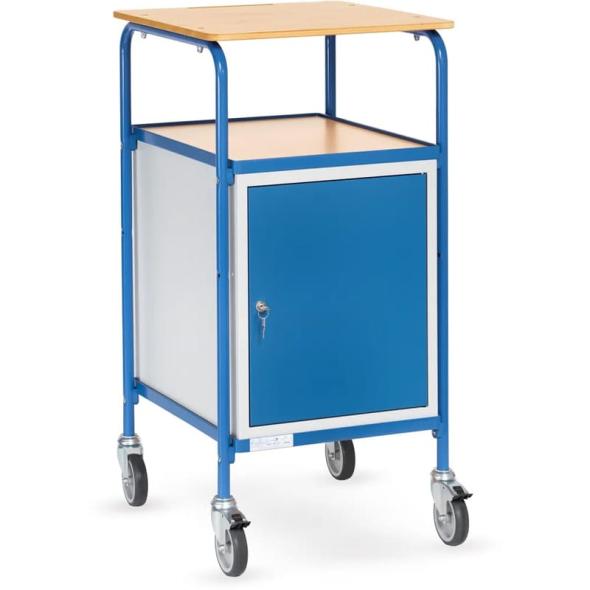 Pupitre roulant à caisson 1 porte à fermeture 100 Kg