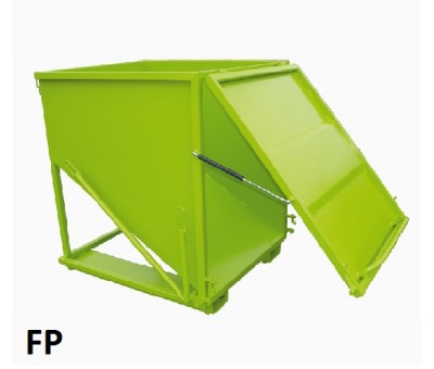Benne à fond incliné et porte pour vidage rapide FP